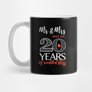 Romc Mr Mrs Since 2001 20Th Wedding Anniversary Mug